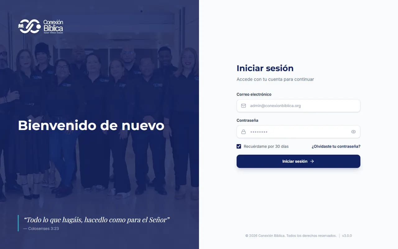 Inicio de sesión - screenshot